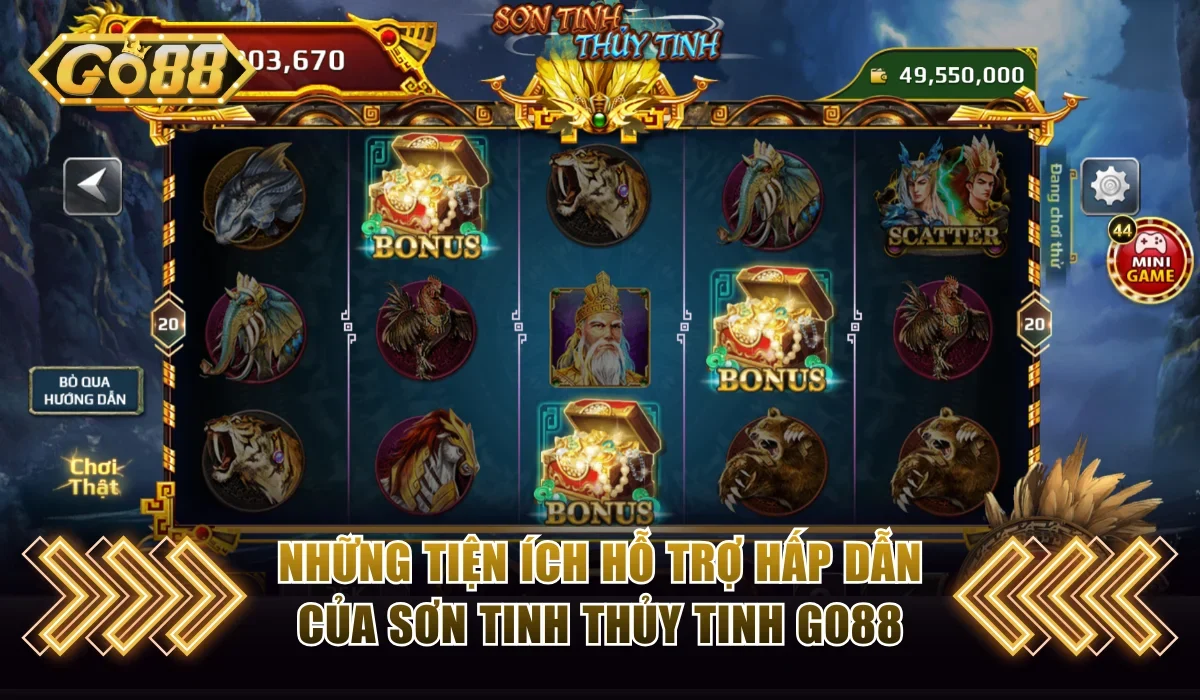 Sơn Tinh Thủy Tinh Go88 Game Nổ Hũ Huyền Thoại Và Thú Vị 3 Những tiện ích hỗ trợ hấp dẫn của Sơn Tinh Thủy Tinh Go88