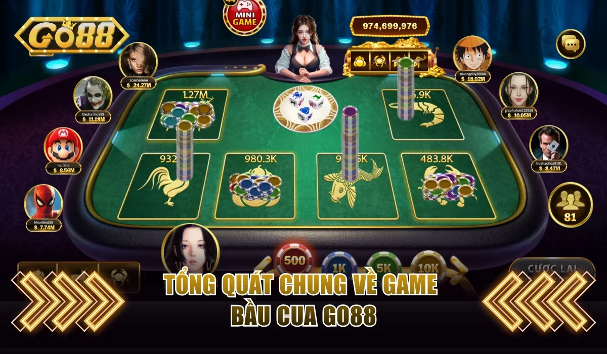 Bầu Cua Go88 - Game Dân Gian Với Cơ Chế Thưởng Hấp Dẫn 2 Tổng quát chung về game bầu cua Go88