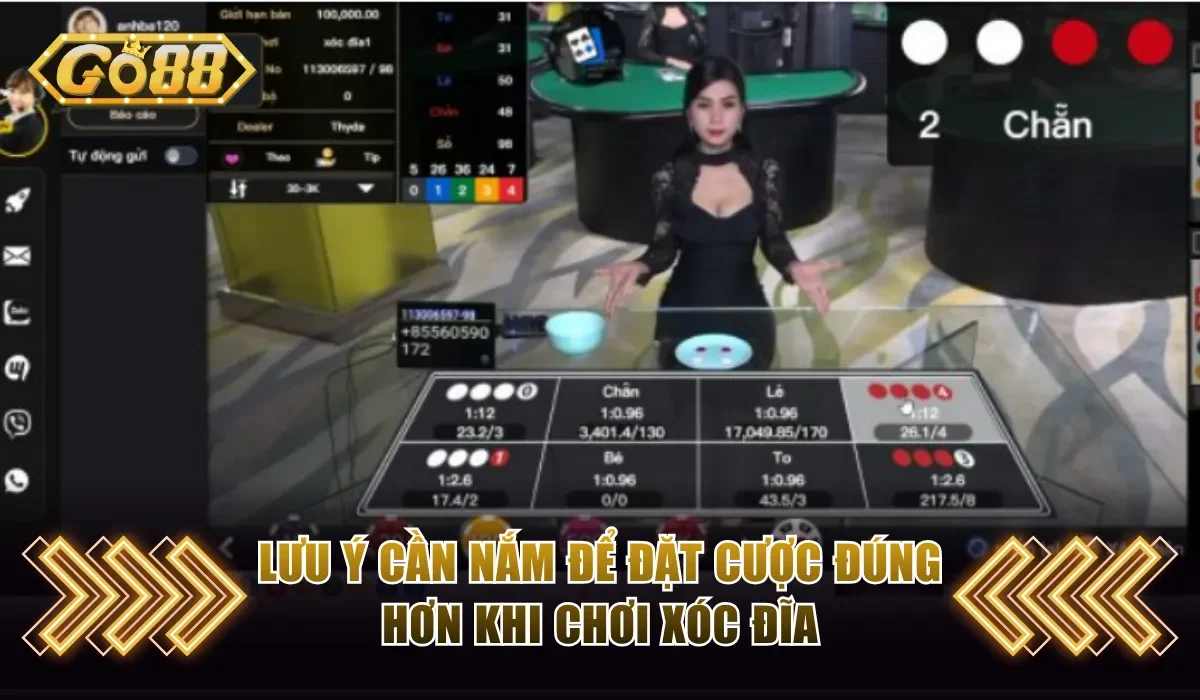 Mẹo Đánh Xóc Đĩa GO88 - Chiến Lược Thắng Liền Tay Hấp Dẫn 4 Lưu ý cần nắm để đặt cược chuẩn hơn khi tham gia game